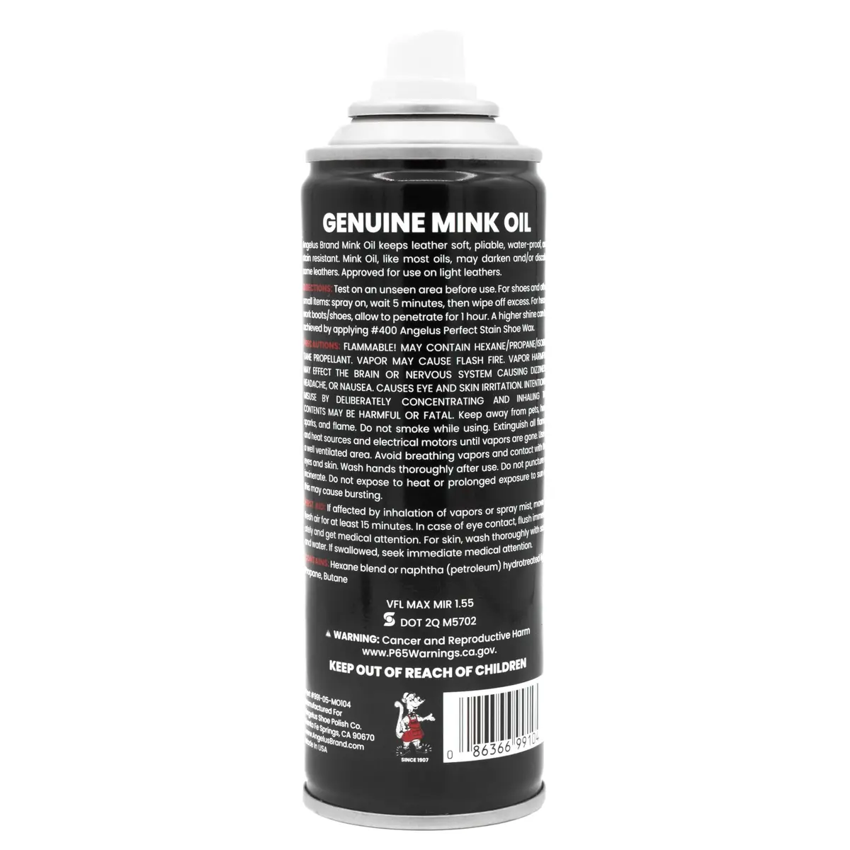 Angelus Mink Oil Conditioner Spray 156g (5.5 oz) | Premium Leather Care for Shoes, Boots, and Saddles - view 6