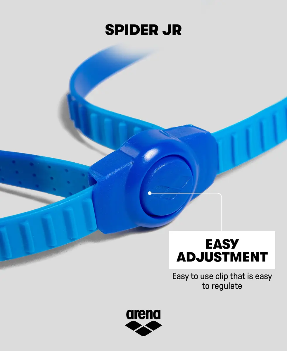 ARENA Unisex Youth Spider Junior Swim Goggles Ages 6-12 | Anti-Fog, No-Leak, Red/Smoke/Black - view 6