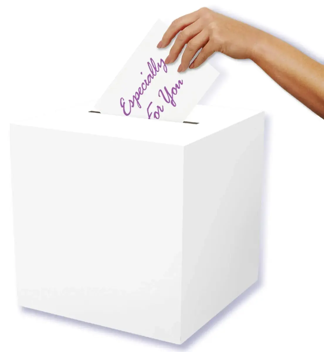 Beistle White All-Purpose Receiving Box 30.48cm x 30.48cm (12" x 12") | Card Collection Box for Events - view 3