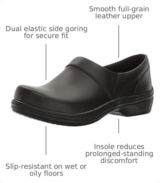 Klogs USA Mission Women's Shoe Black Smooth Size 12 Medium US | Slip-Resistant Work Shoe - view 3