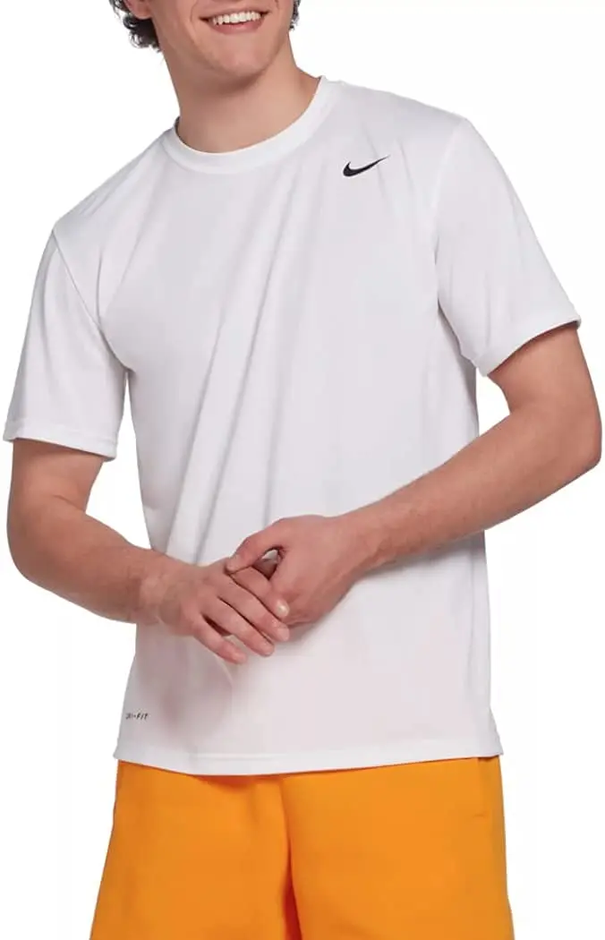 Nike Dri-FIT Legend White Short Sleeve Performance Shirt XL | Moisture-Wicking Athletic Tee - main product image