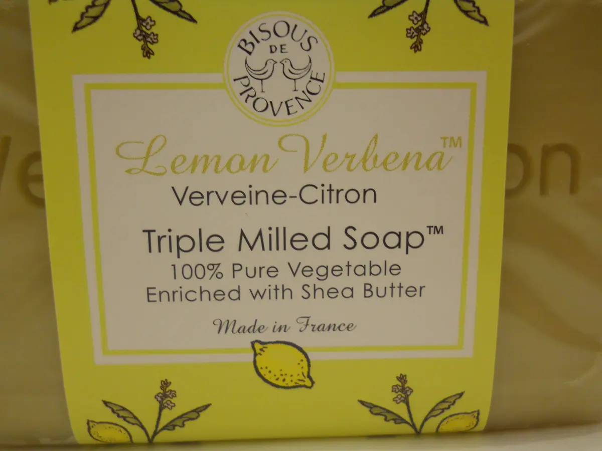 Bisous De Provence Lemon Verbena Verveine-Citron Triple Milled Soap 200g (7 Oz) | Authentic French Soap - view 3