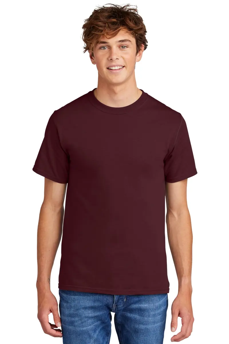Port & Company Essential Heavyweight Cotton T-Shirt 5XL Athletic Maroon | Breathable & Durable - main product image