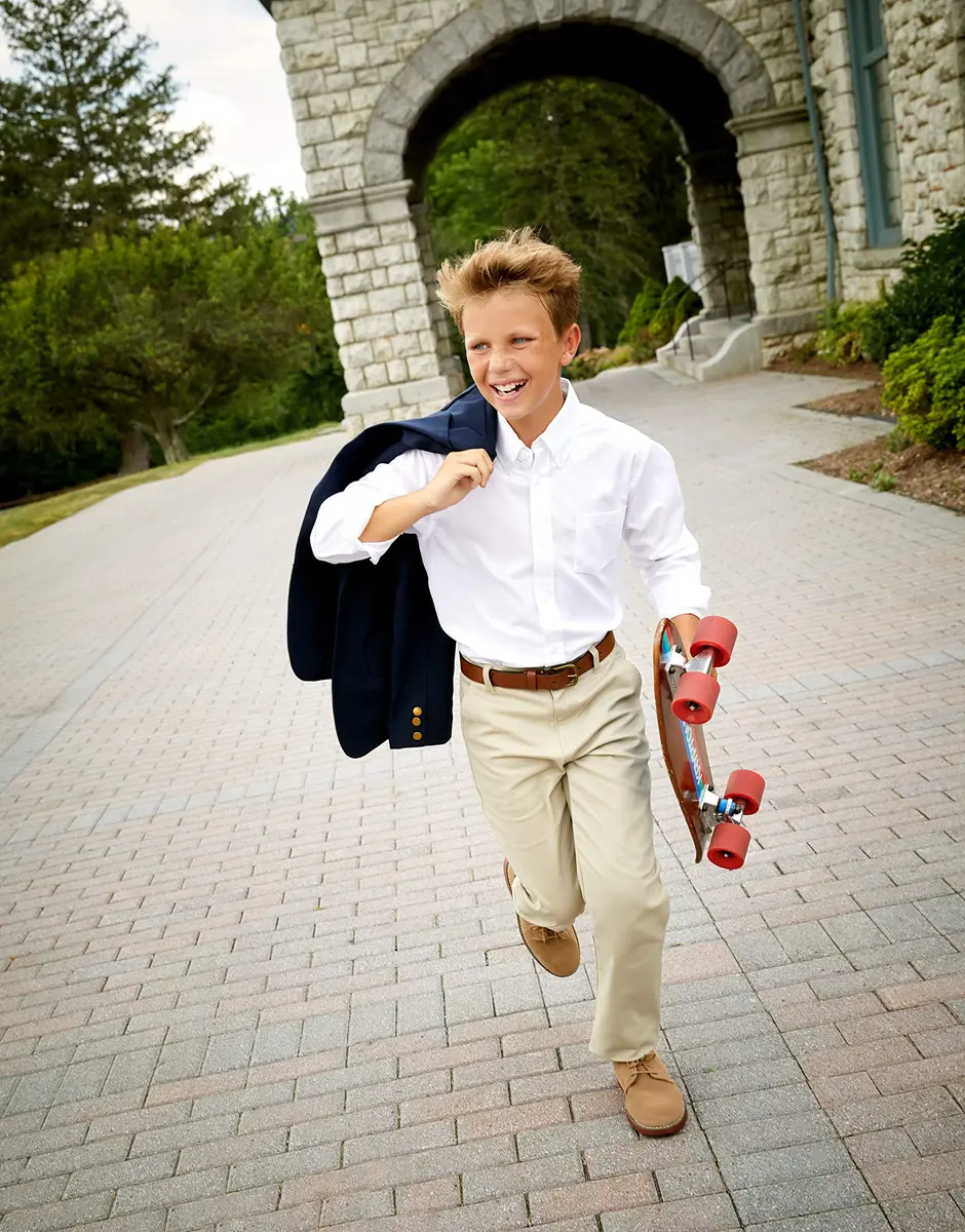 French Toast Boys Long Sleeve Oxford Shirt 16 | Classic Schoolwear, White, Durable & Comfortable - view 2