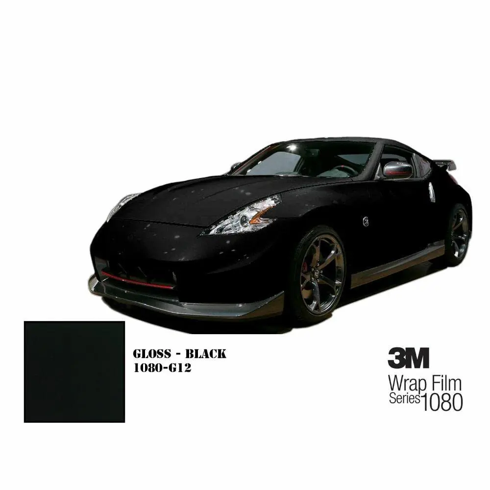 3M 2080 G12 Gloss Black Car Wrap Vinyl Film 5ft x 8ft | Bubble-Free, Durable Finish - view 7