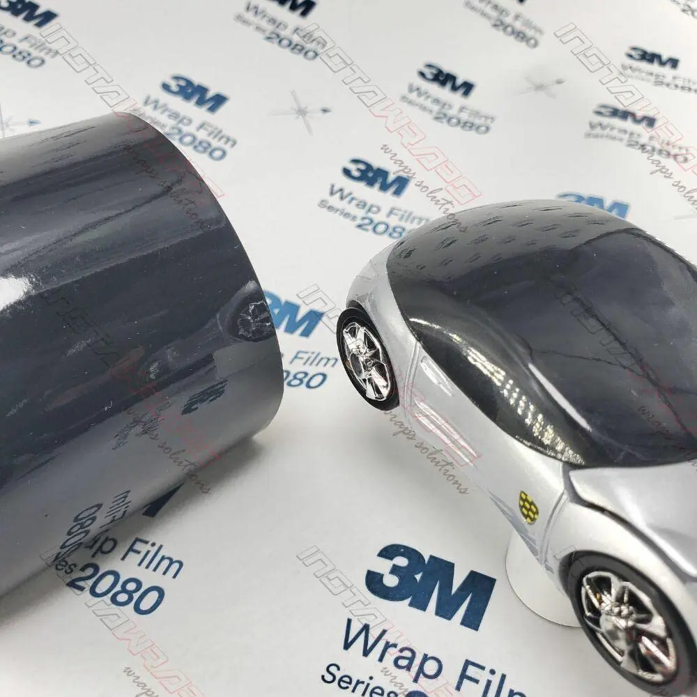 3M 2080 G12 Gloss Black Car Wrap Vinyl Film 5ft x 8ft | Bubble-Free, Durable Finish - view 2