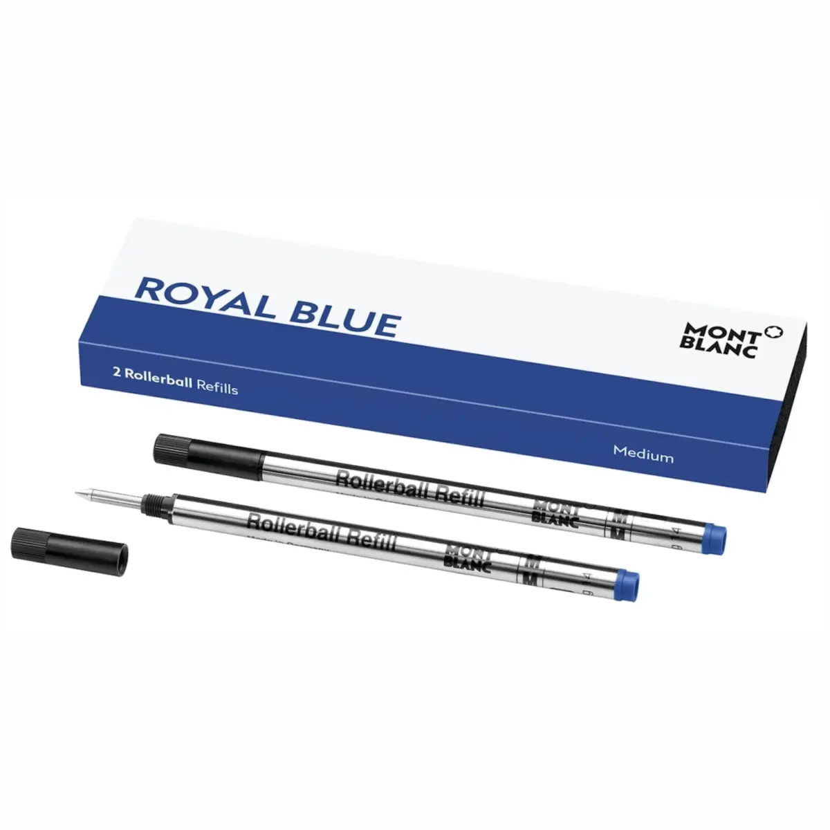 MONTBLANC Rollerball Refills M Pacific Blue 2 Count (Pack of 1) | Smooth Ink Flow for Elegant Writing - main product image
