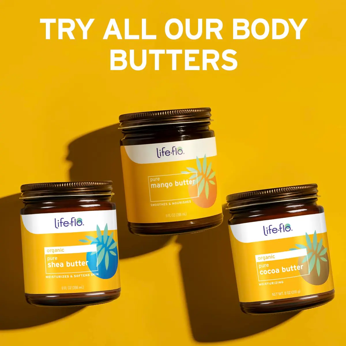 LIFE-FLO Mango Butter 9oz | Nourishing Moisturizer for Dry Skin, Hair & Nails - view 6