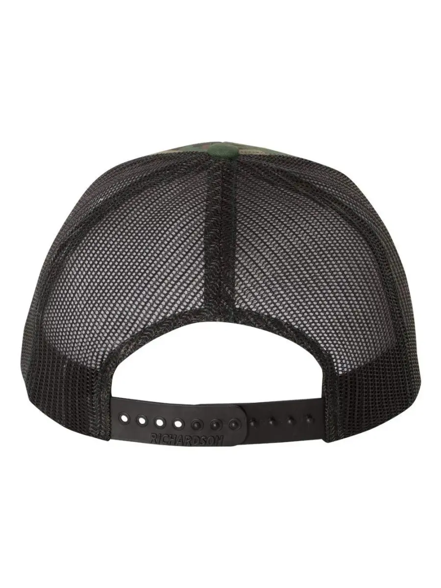 Richardson Unisex Camo/Black Trucker Baseball Cap - One Size - view 3