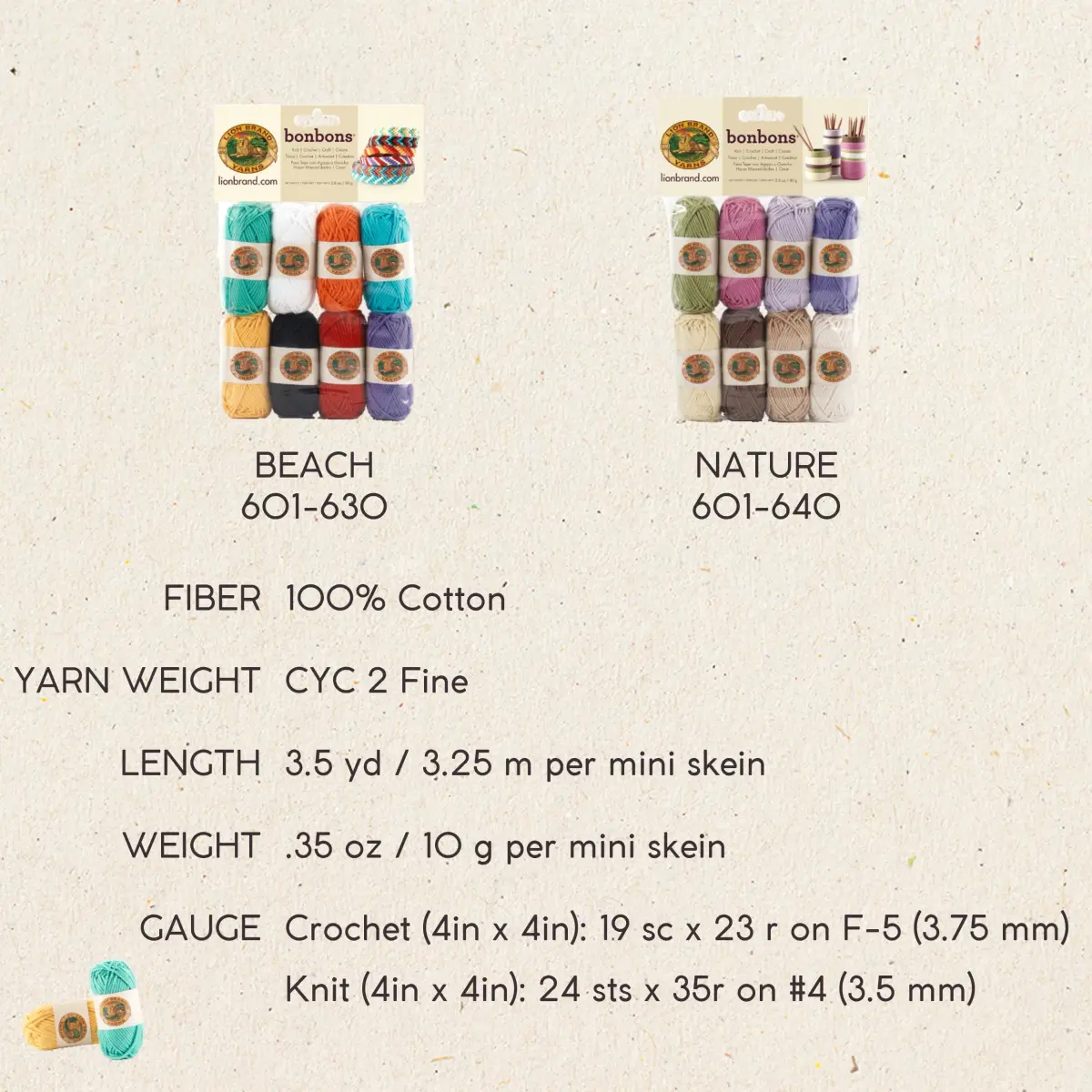 Lion Brand Yarn BonBons Yarn Pack Party | 8 Mini Skeins, 26m (28yd) Each | Assorted Colors for Amigurumi & Crafts - view 7