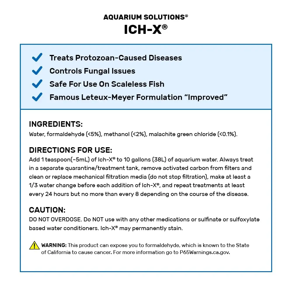 Hikari Ich-X Aquarium Ich Treatment 118ml (4 fl. oz.) | Fast-Acting Formula for Fish Diseases - view 2