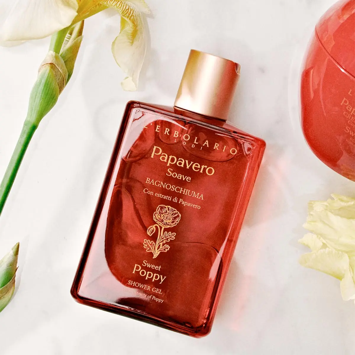 L'Erbolario Shower Gel – Antioxidant & Moisturizing Body Wash – Sensitive Skin – Floral Amber – Sweet Poppy – 8.4 oz - view 5