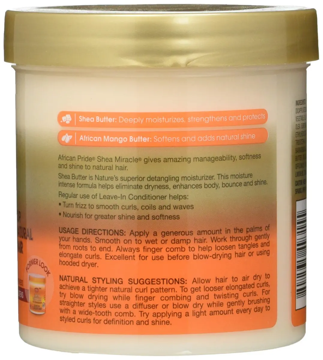 African Pride Shea Butter Miracle Leave-in Conditioner 425ml (15 Fl Oz) | Detangles Curls for Shine & Softness - view 2