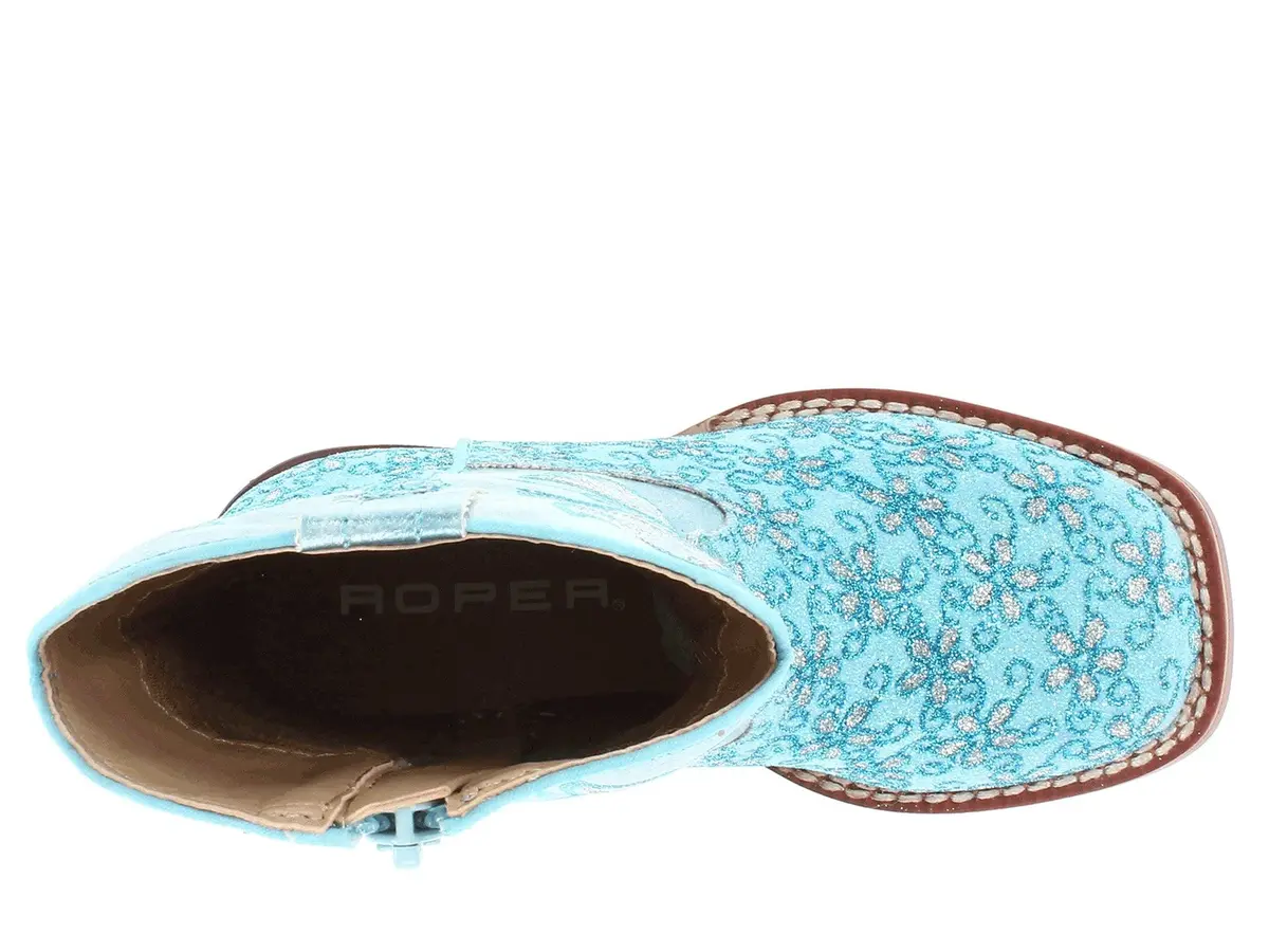 ROPER Baby Girl's Bling & Glitter Boots 8 Toddler M | Stylish Glitter & Checkerboard Faux Leather - view 2