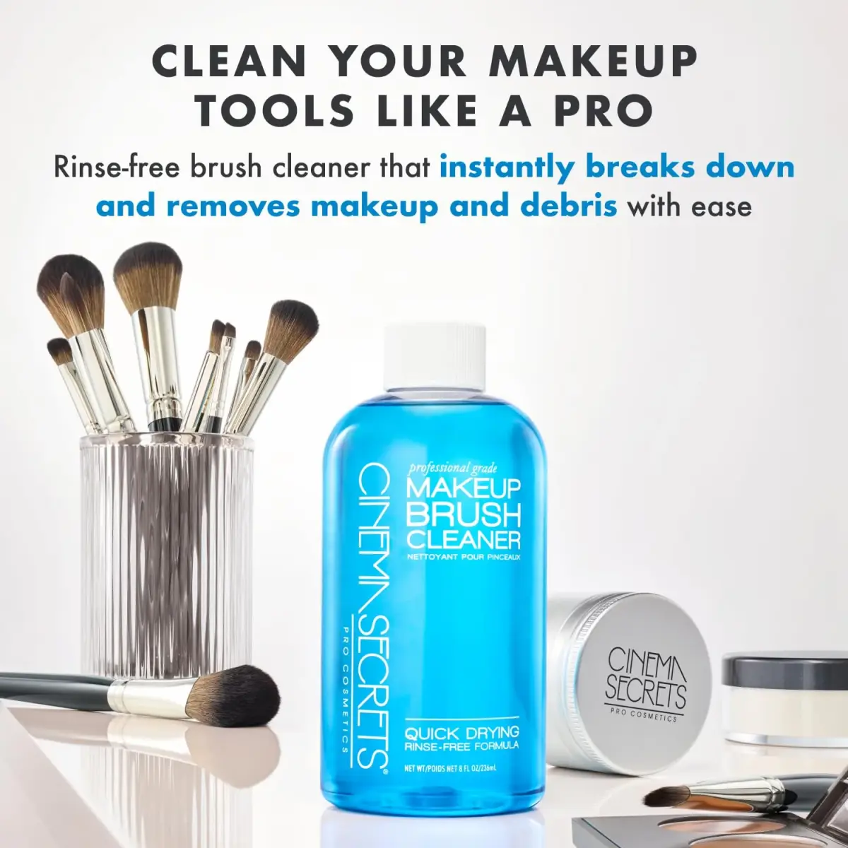 Cinema Secrets Original Vanilla Makeup Brush Cleaner Spray 59ml (2 fl oz) | Professional Rinse-Free Formula - view 2