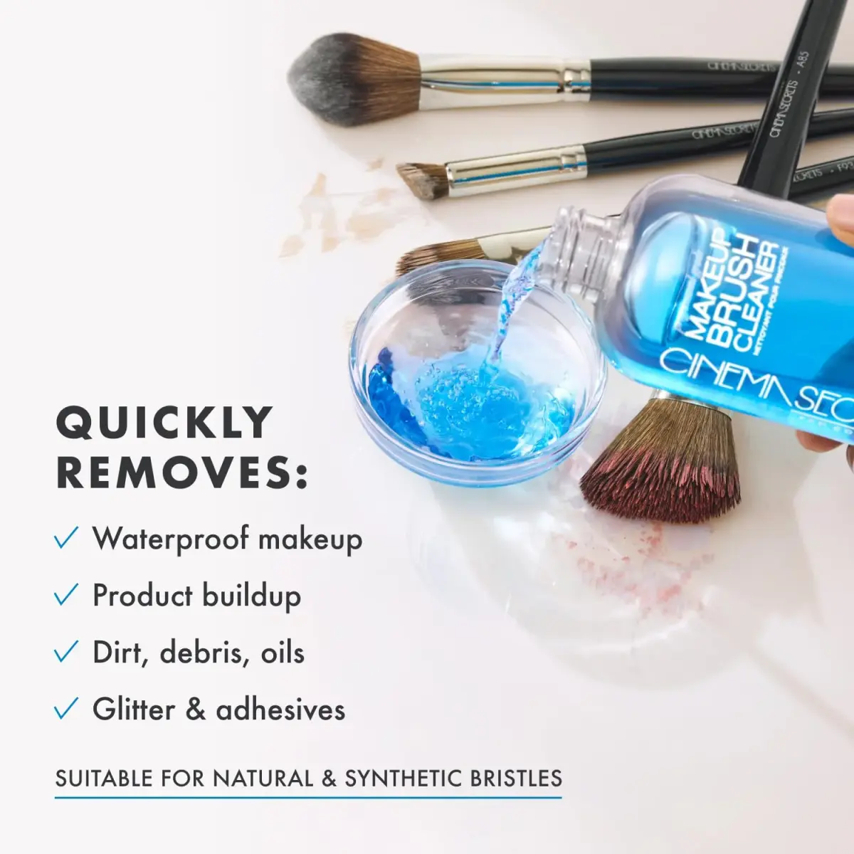 Cinema Secrets Original Vanilla Makeup Brush Cleaner Spray 59ml (2 fl oz) | Professional Rinse-Free Formula - view 4