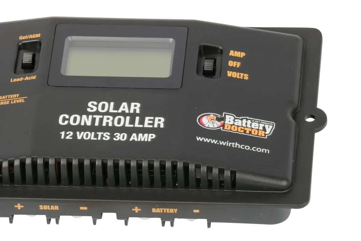 WirthCo Battery Doctor 23125 Digital Solar Controller 12 Volt 30 Amp | Charges & Maintains 12V Batteries - view 3