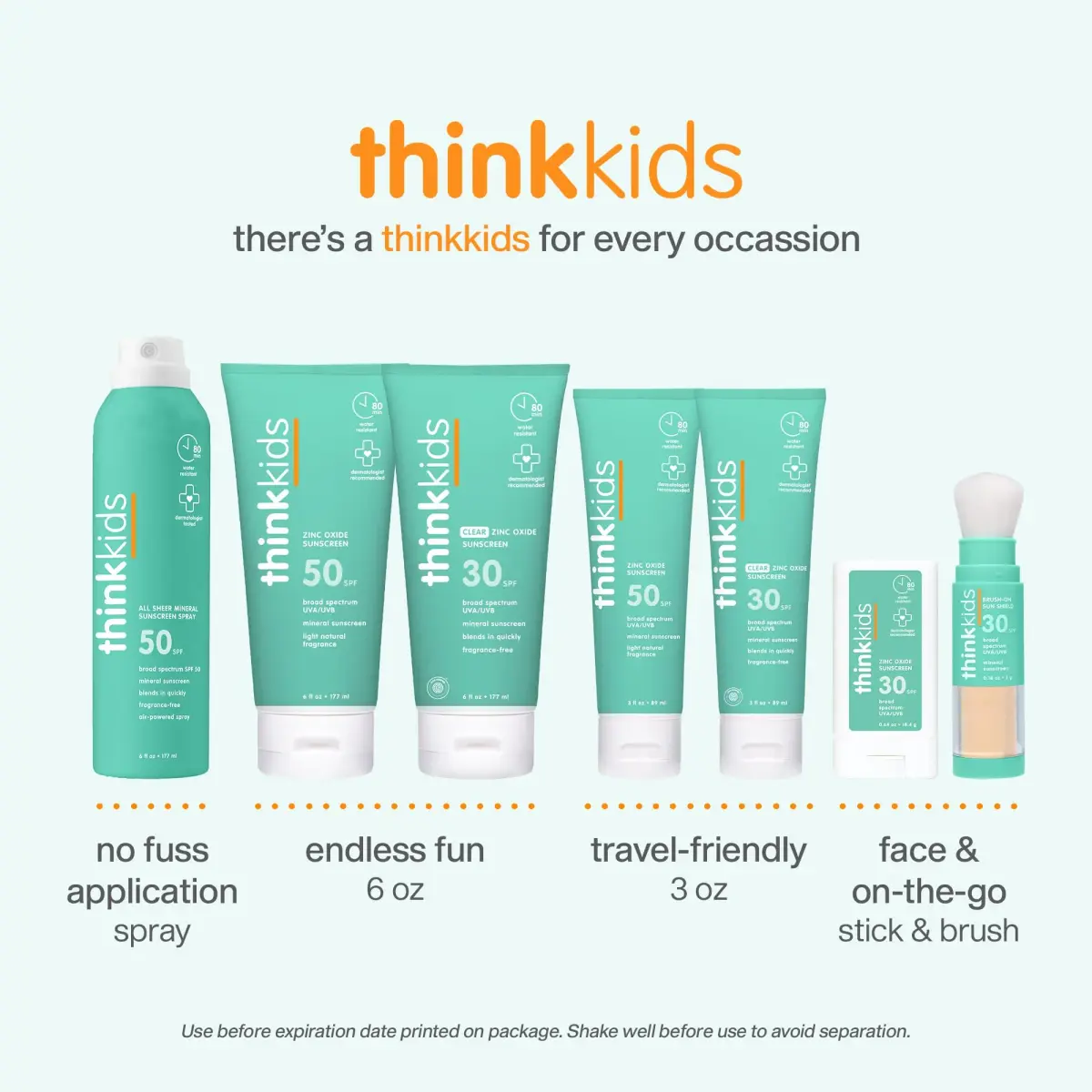 ThinkKids Mineral Sunscreen SPF 50+ 370ml (12 Fl Oz) | Reef Safe, Water Resistant - view 5