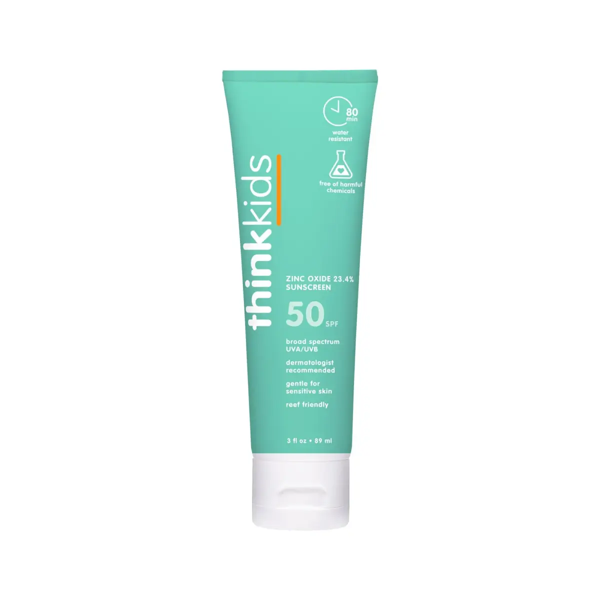 ThinkKids Mineral Sunscreen SPF 50+ 370ml (12 Fl Oz) | Reef Safe, Water Resistant - main product image