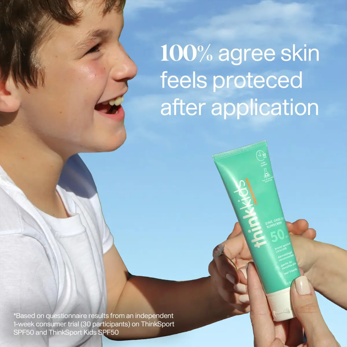 ThinkKids Mineral Sunscreen SPF 50+ 370ml (12 Fl Oz) | Reef Safe, Water Resistant - view 8