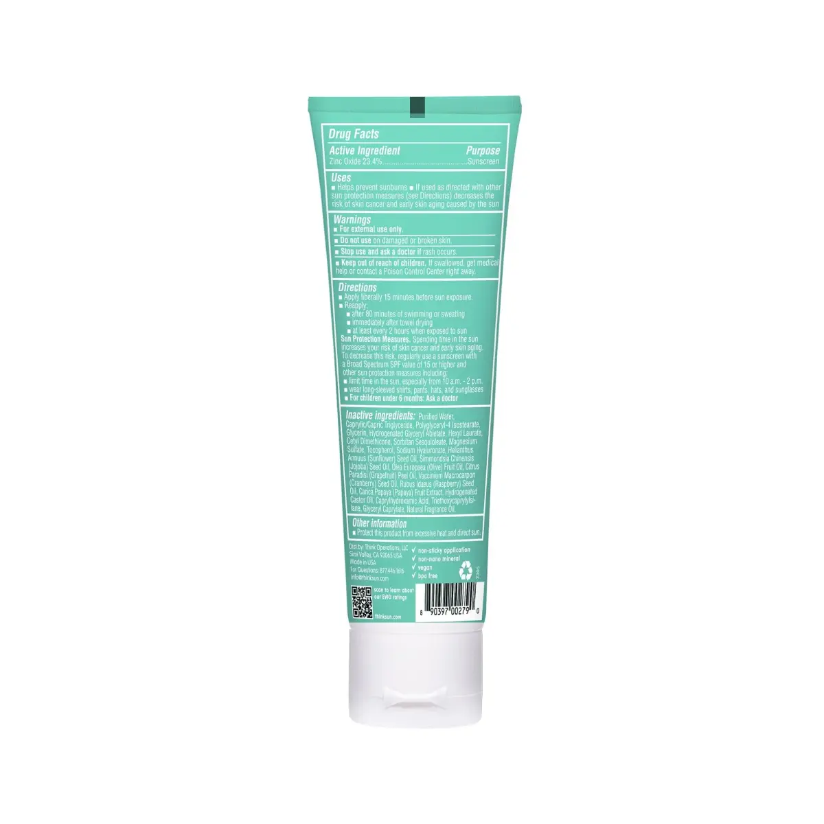 ThinkKids Mineral Sunscreen SPF 50+ 370ml (12 Fl Oz) | Reef Safe, Water Resistant - view 2