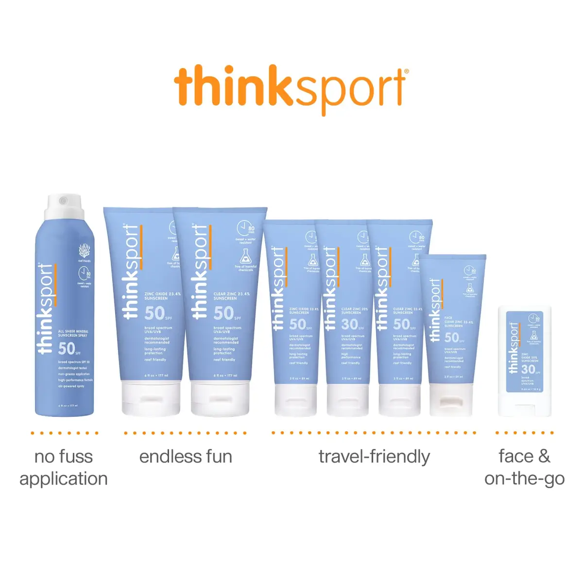 Thinksport Mineral Sunscreen SPF 50+ Zinc Oxide, Water Resistant, 3 Fl Oz | Reef-Safe, Natural Protection for Sensitive Skin - view 6