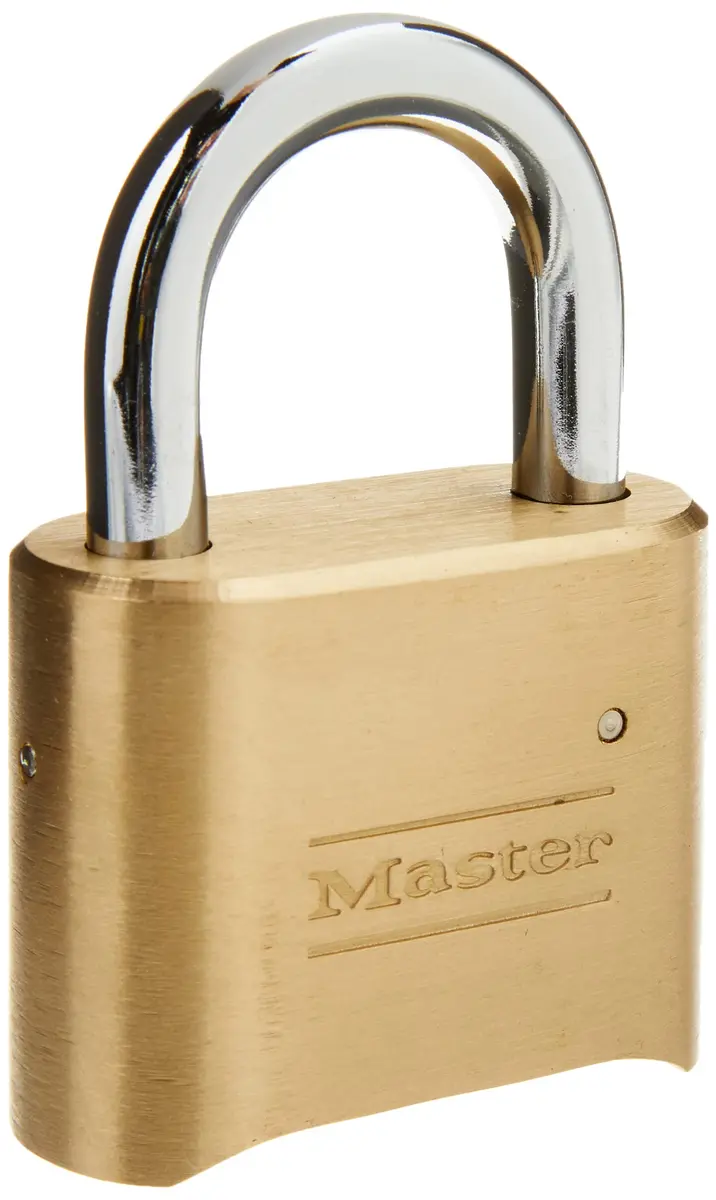 Master Lock 175D Resettable Combination Padlock 4-Pack | Solid Brass Case & Hardened Steel Shackle - main product image