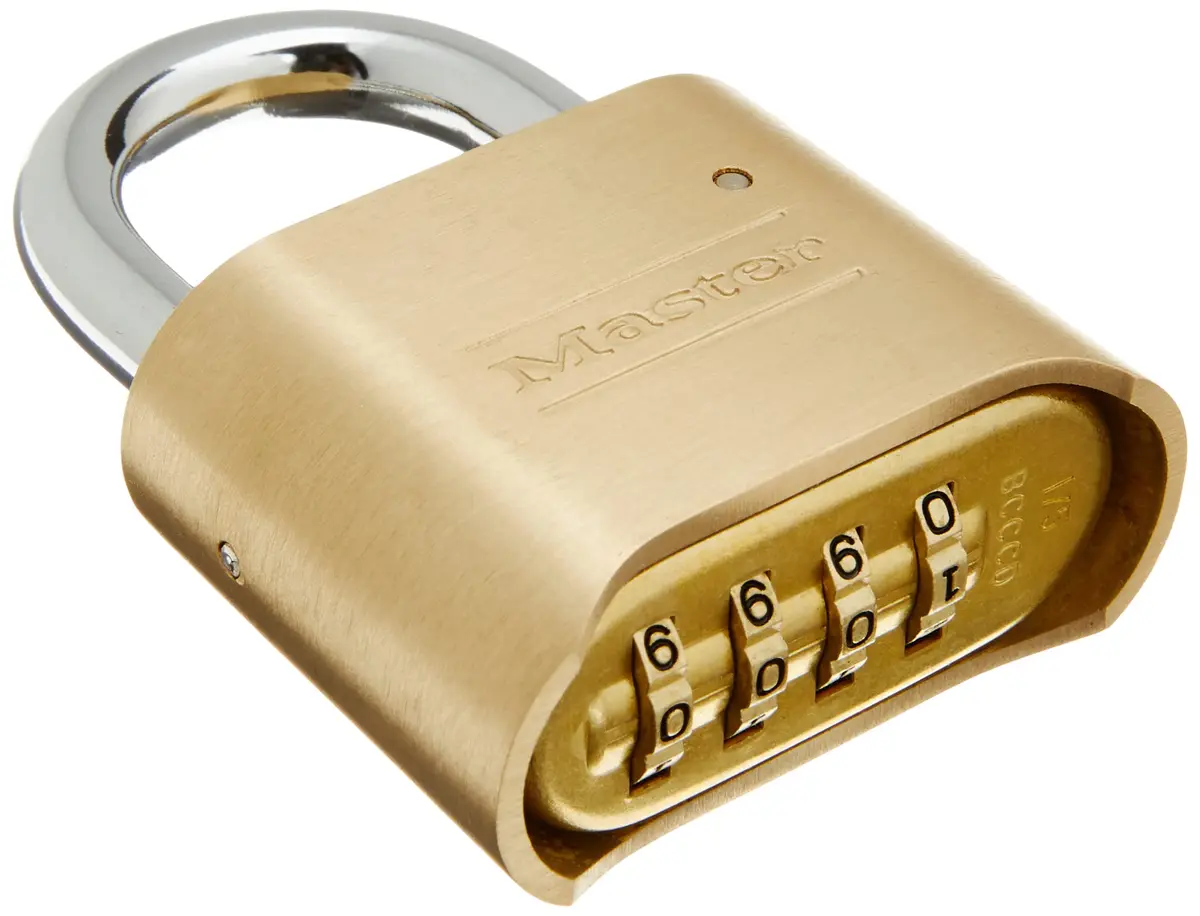 Master Lock 175D Resettable Combination Padlock 4-Pack | Solid Brass Case & Hardened Steel Shackle - view 2