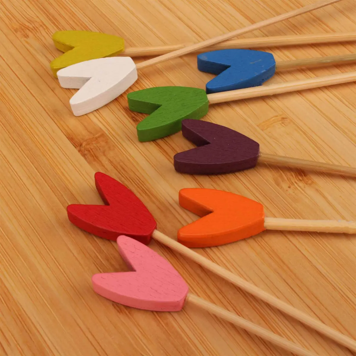 BambooMN Premium 5.9" White Tulip Cocktail Picks for Events | Eco-Friendly, Elegant, Disposable (70-120 chars) - view 4