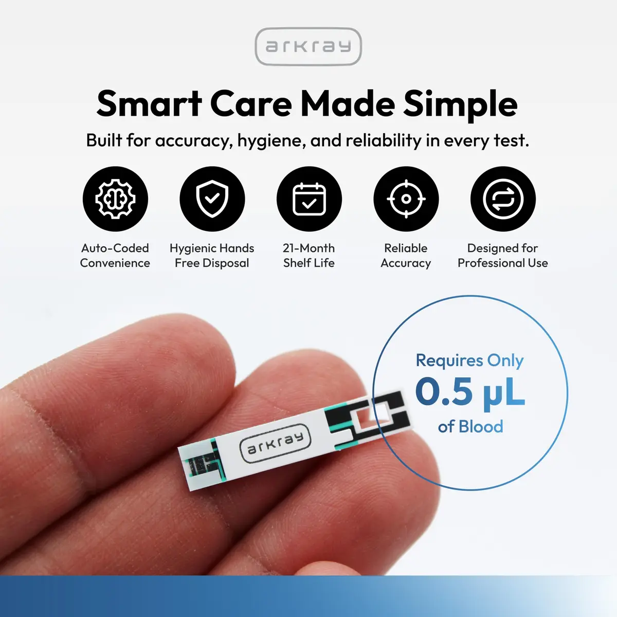 Arkray Assure Platinum Blood Glucose Test Strips 50 Count | No Coding, Fast 7-Second Results, Compatible with Assure Platinum Meter - view 3