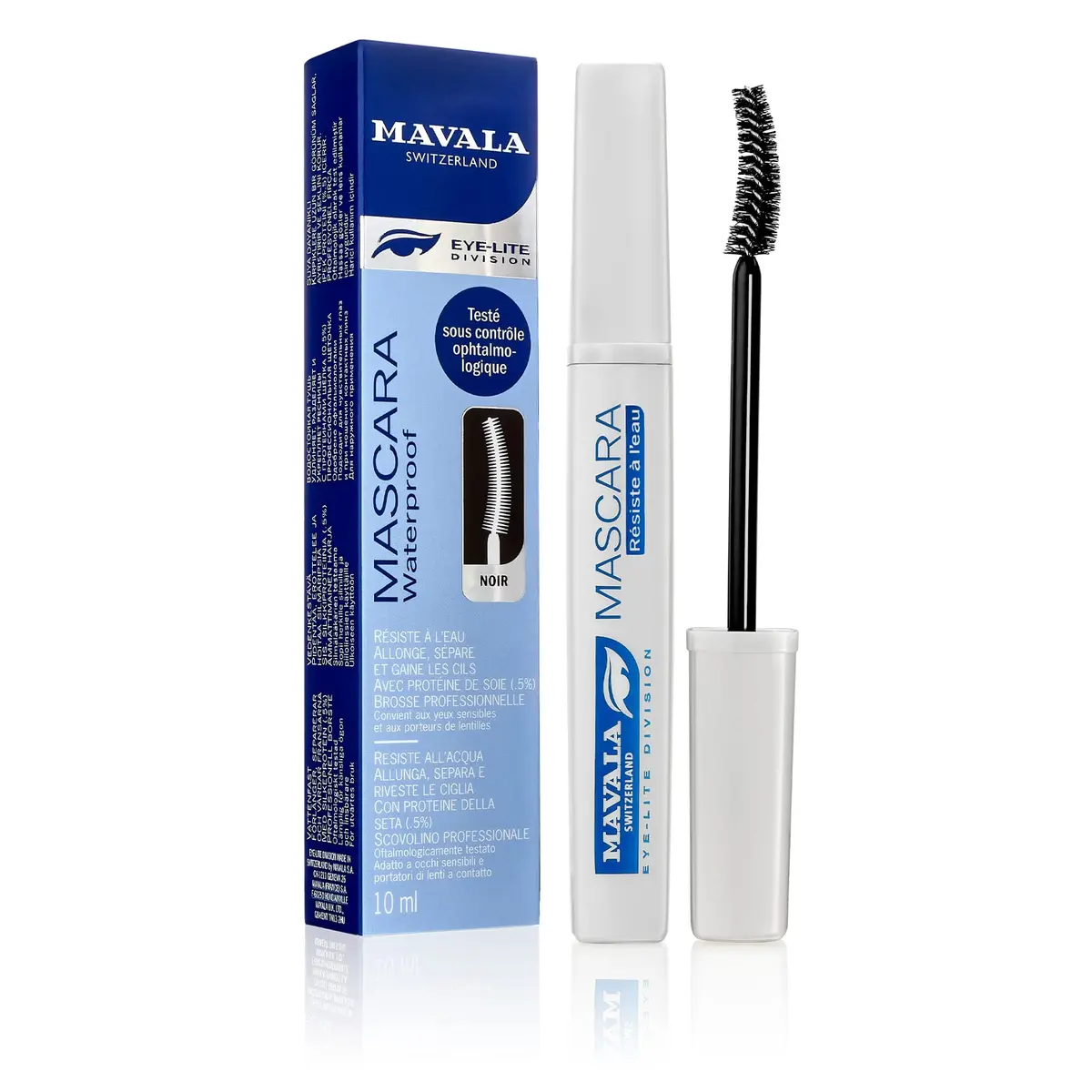 Mavala Waterproof Mascara Black 10ml (0.32 fl oz) | Defines and Smoothes Lashes - main product image