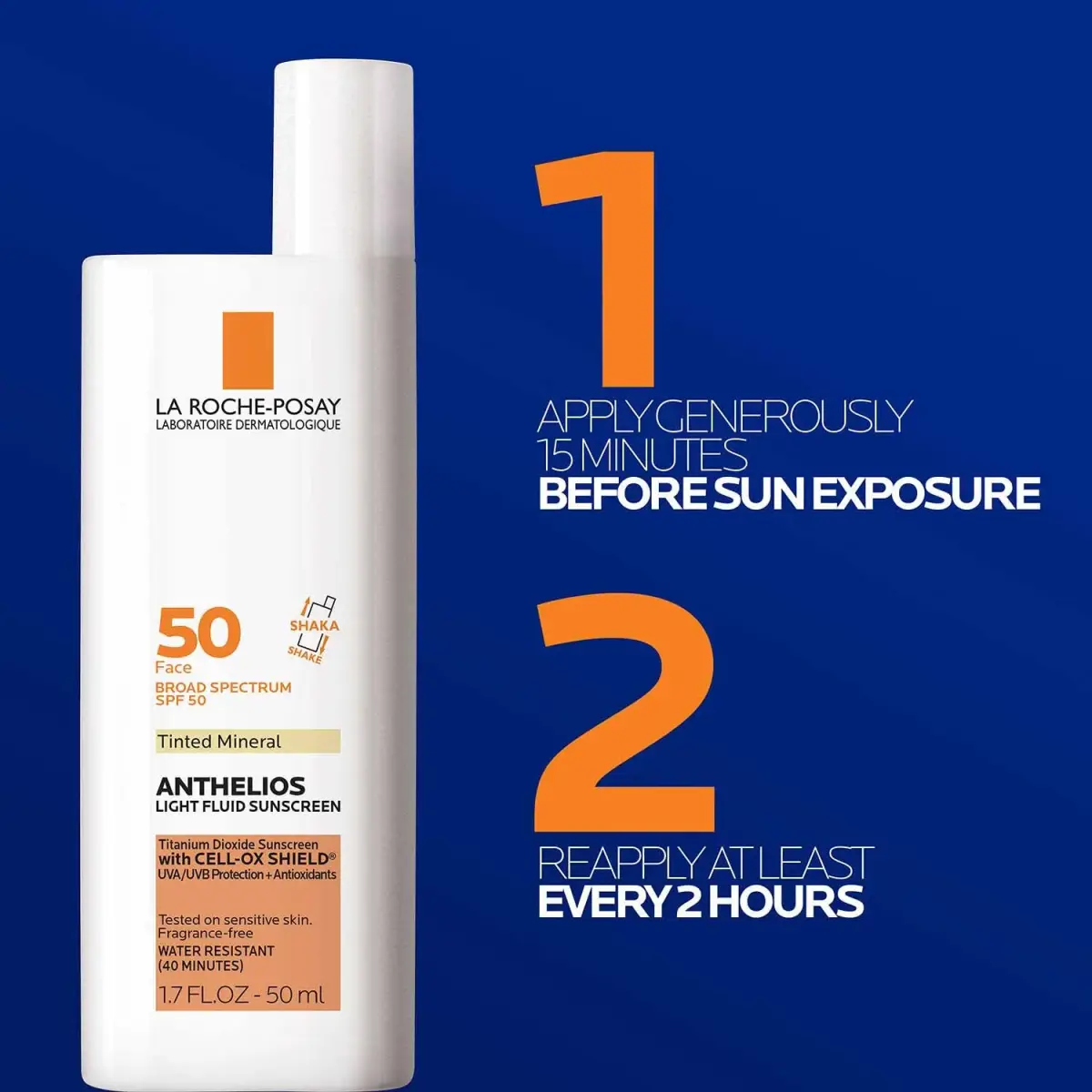 La Roche-Posay Anthelios Tinted Mineral Sunscreen Face SPF 50 50ml (1.7 Fl Oz) | Broad Spectrum UVA/UVB Protection - view 6