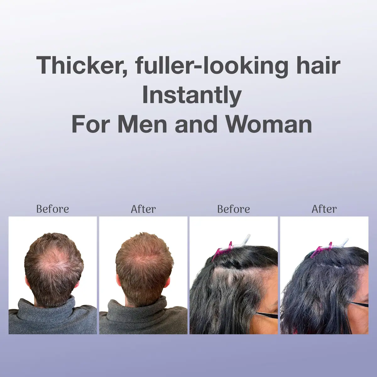 BosleyMD BOSVolumize Hair Thickening Fibers – Natural Keratin Hair Building Formula for Thinning Hair & Bald Spots – Instant Fuller, Thicker Look – Wind & Sweat Resistant – Black, 0.42 oz | Supports Thinning Hair & Bald Spots - view 4