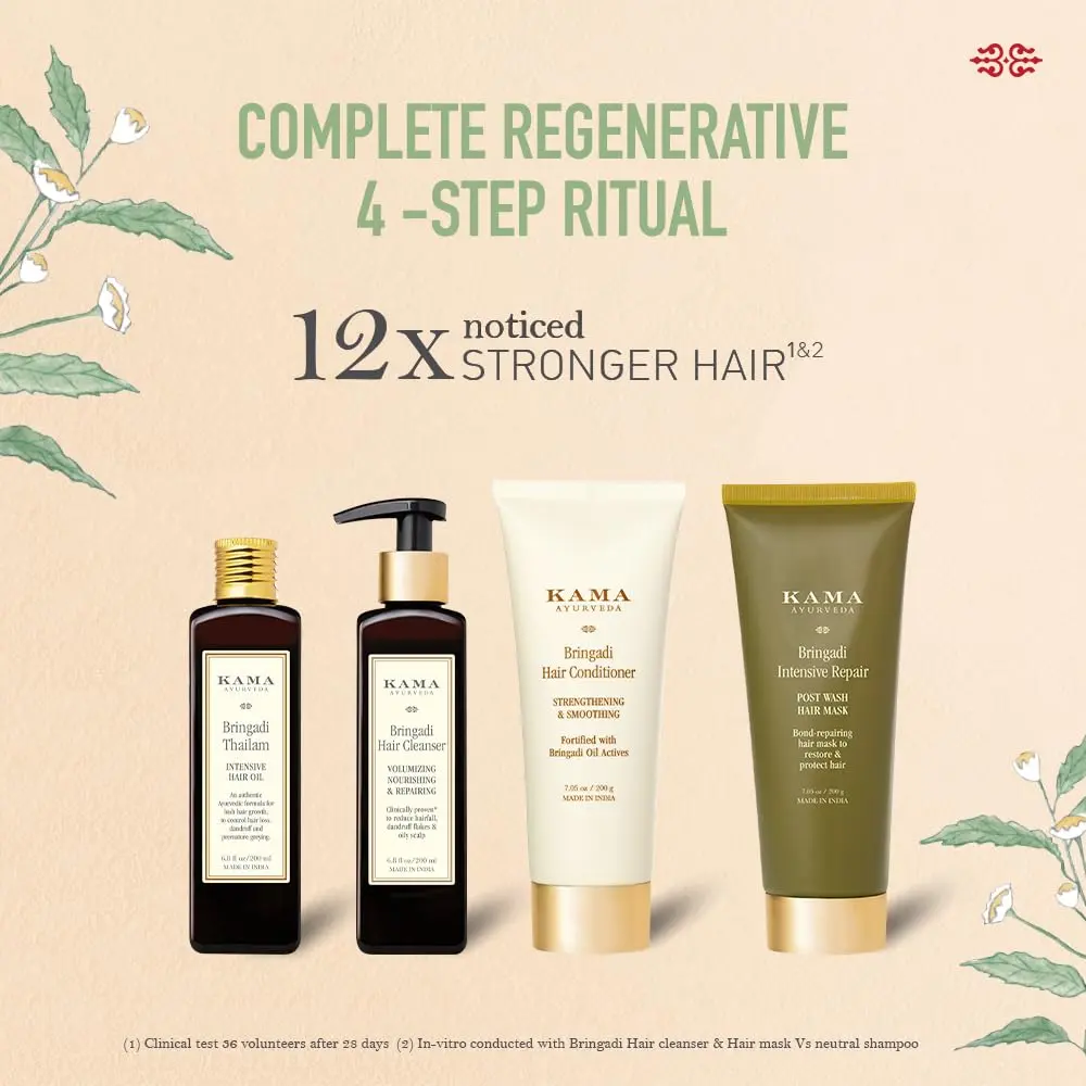 Kama Ayurveda Bringadi Intensive Hair Treatment 100ml | Ayurvedic Hair Growth Oil for All Hair Types - view 5