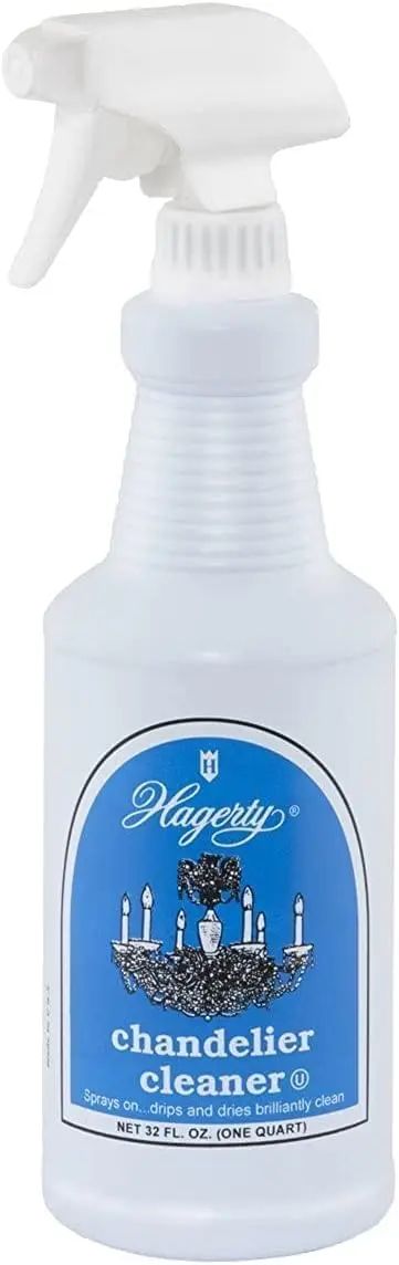 Hagerty Chandelier Cleaner - Spray On Crystal & Glass Fixture Cleaner, 32 Fl Oz | Drip & Dry Formula, Reach Up to 25 Feet - main product image