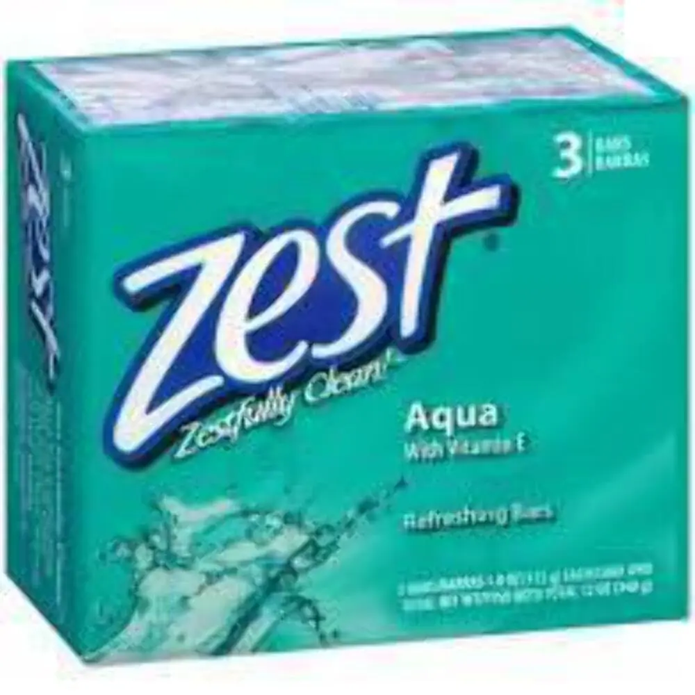 Zest Aqua Deodorant Bar Soap 3 Count 340g (12 Ounce) | Cleanses & Deodorizes for All Skin Types - main product image
