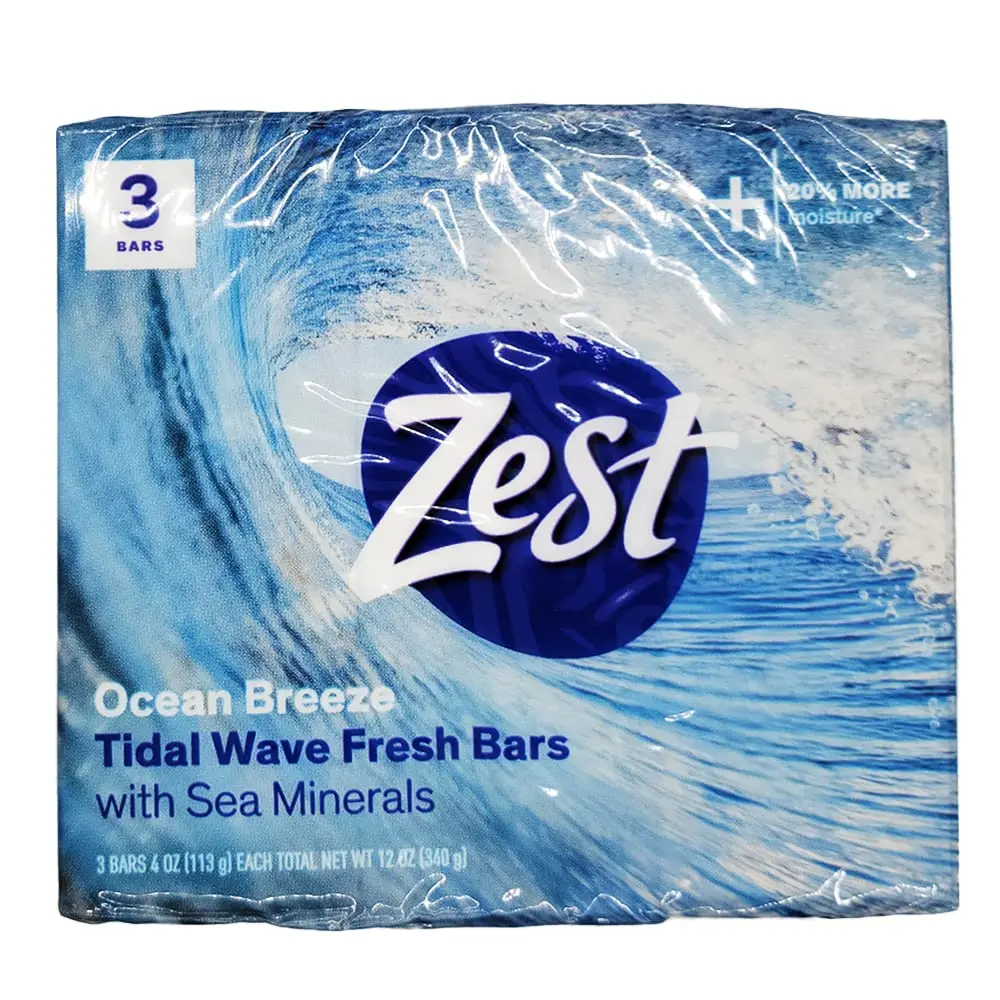 Zest Ocean Breeze Bar Soap 3 ct, 12 oz (340 g) | Cleanses Skin for All Types - view 3