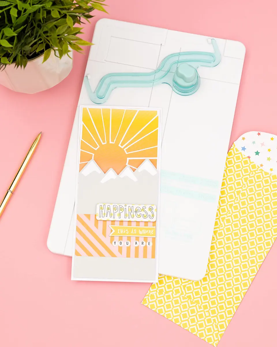 We R Memory Keepers Slimline Card Punch Board | Creates Envelopes for Handmade Cards - view 6
