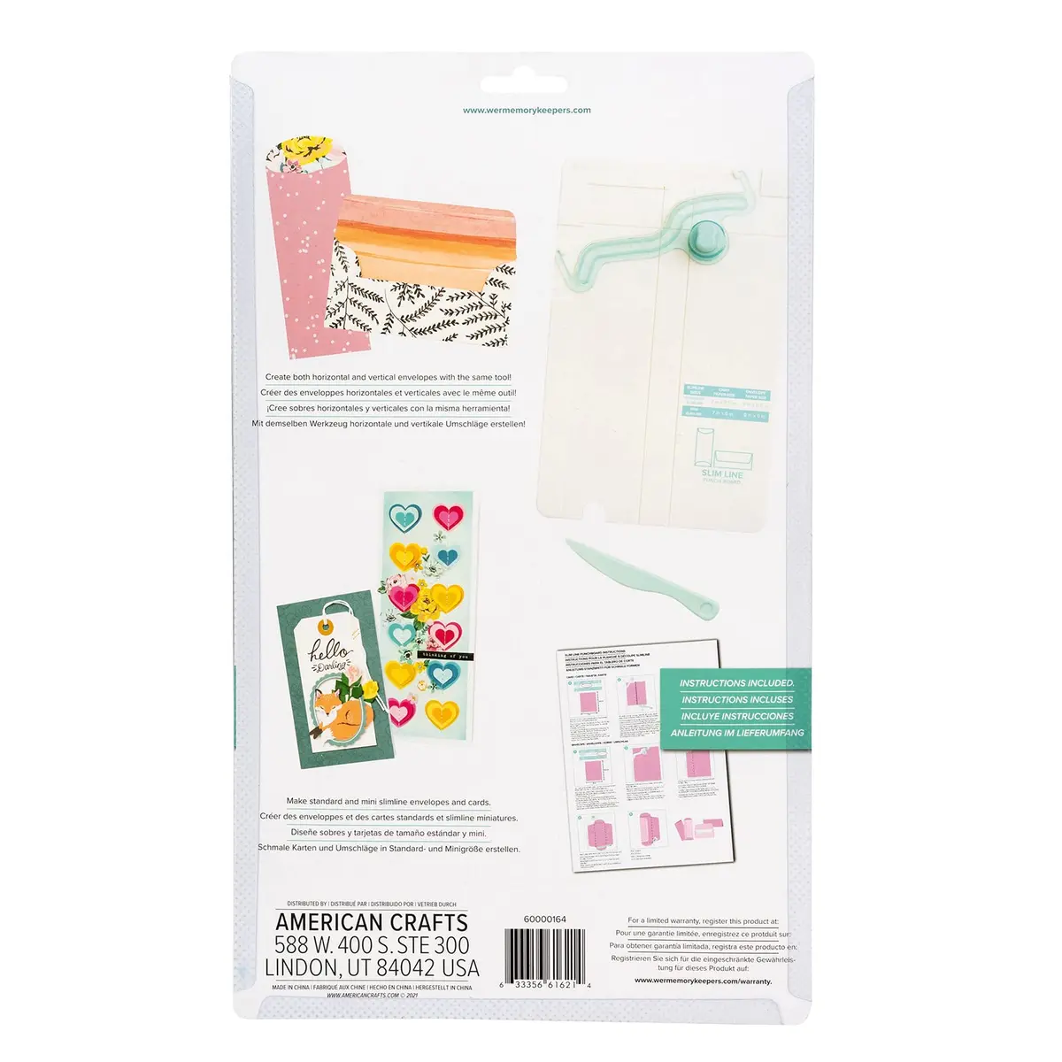 We R Memory Keepers Slimline Card Punch Board | Creates Envelopes for Handmade Cards - view 3