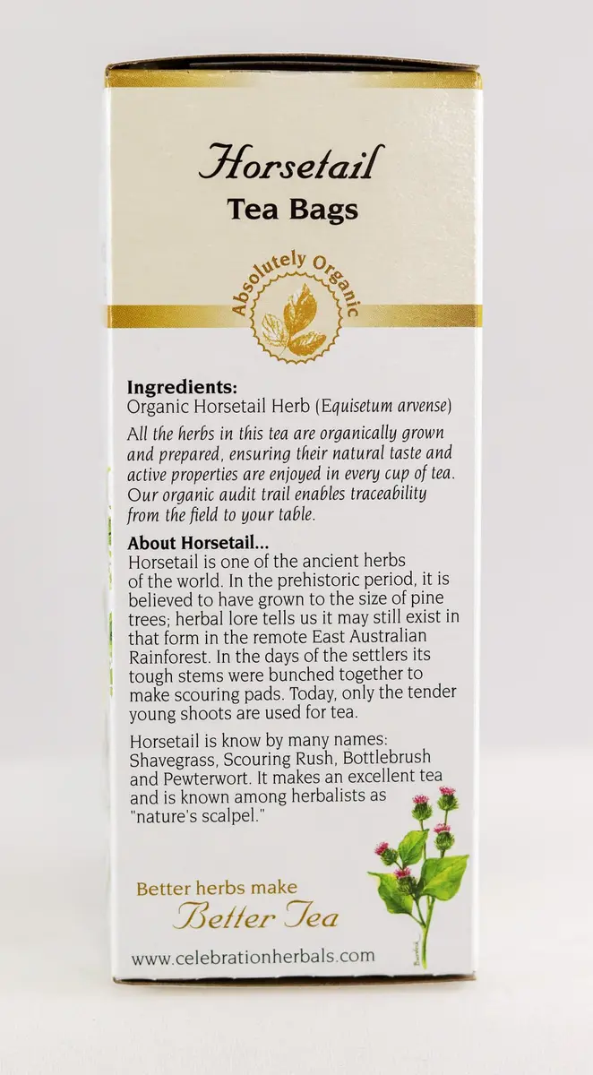 Celebration Herbals Horsetail Tea Organic 24 Bag | Ancient Herb Support in India - view 5