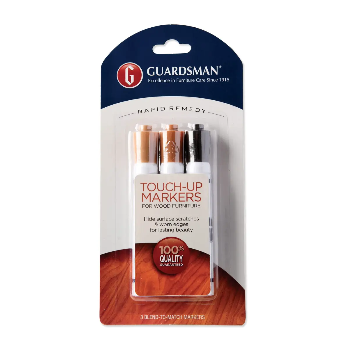 Guardsman Wood Furniture Markers, 3 Colors | Scratch Repair Kit for Wood Floors & Furniture - main product image