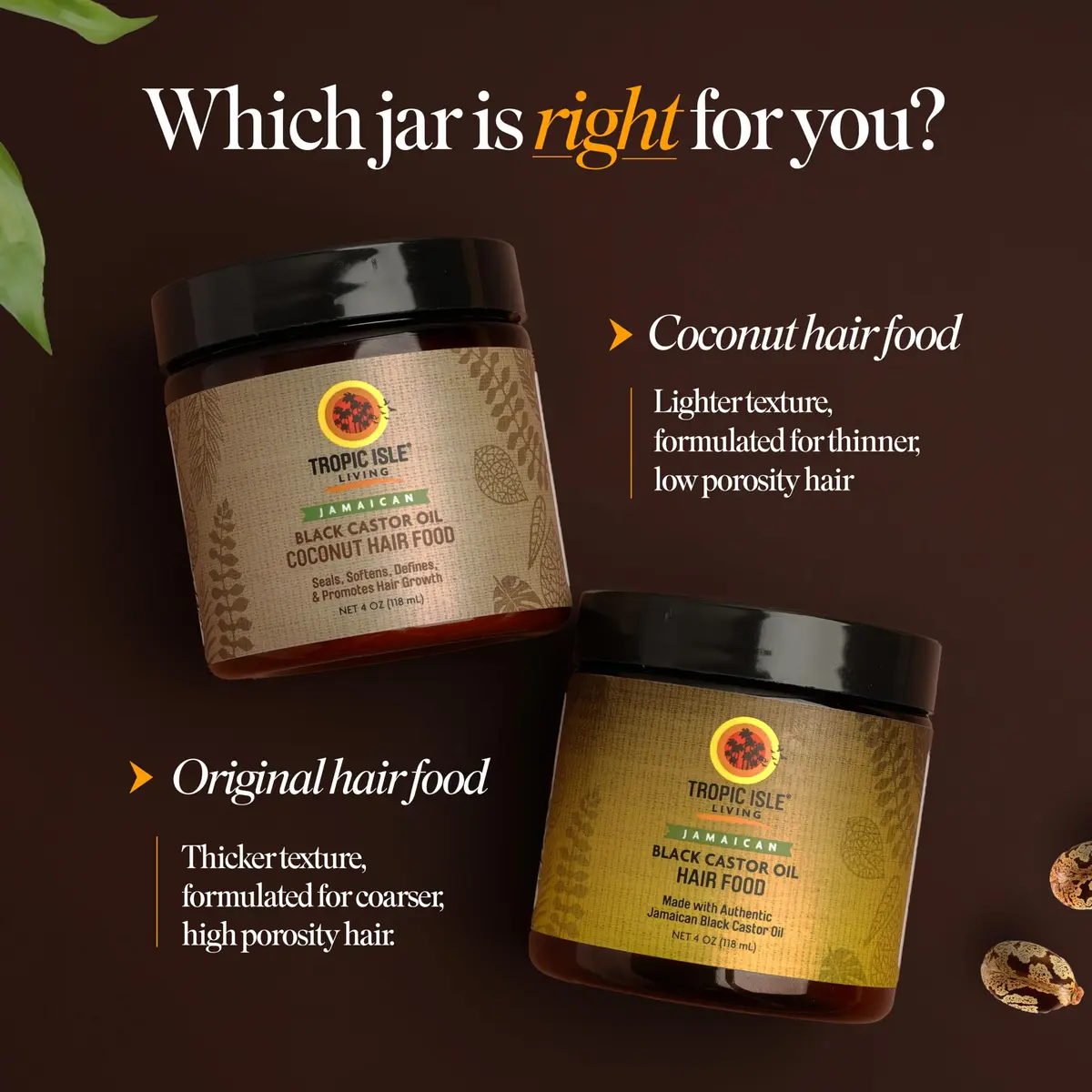 Tropic Isle Living Jamaican Black Castor Oil Coconut Hair Food 4 oz | Seals, Softens, Defines & Promotes Hair Growth - view 6