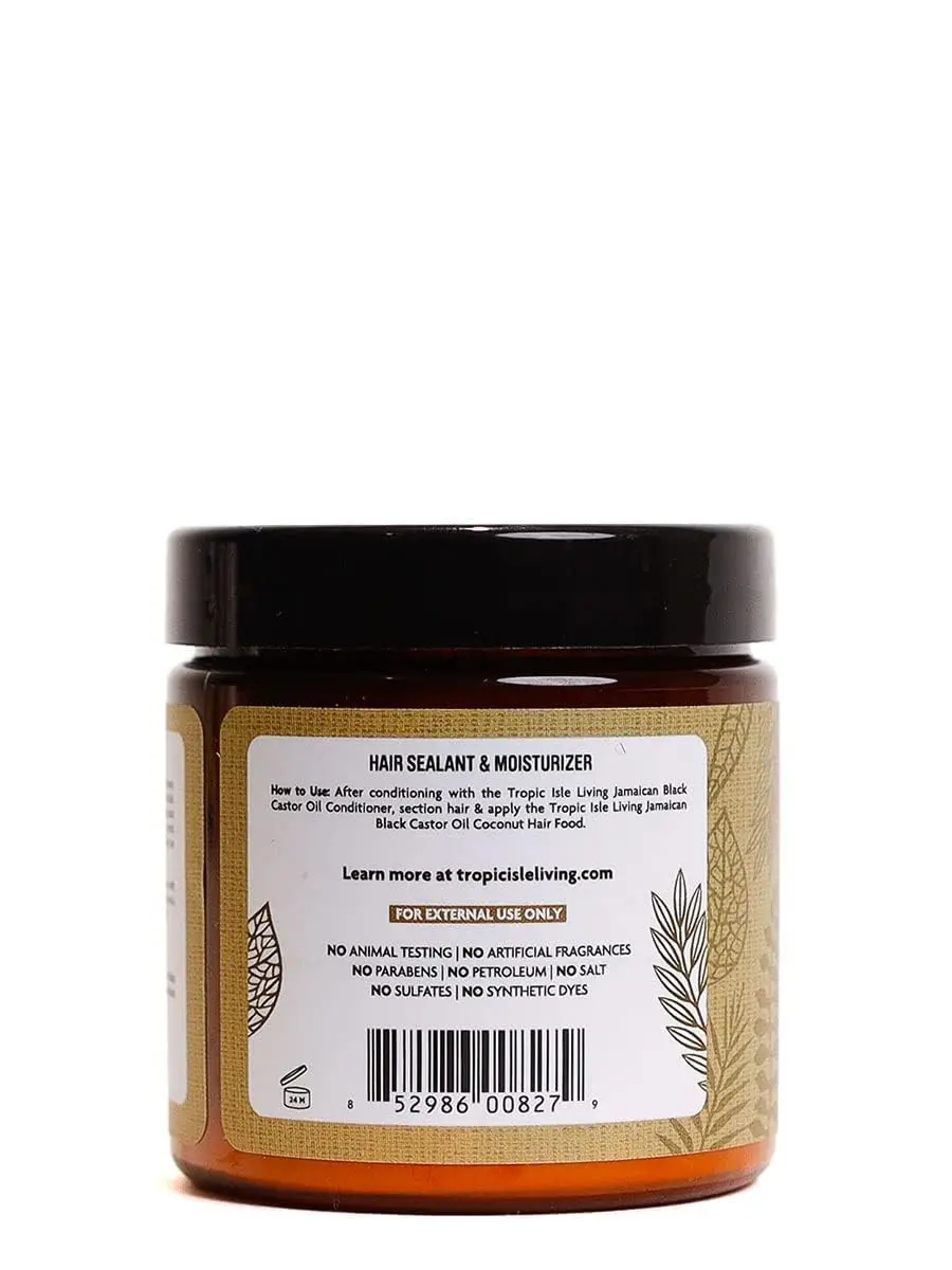 Tropic Isle Living Jamaican Black Castor Oil Coconut Hair Food 4 oz | Seals, Softens, Defines & Promotes Hair Growth - view 8