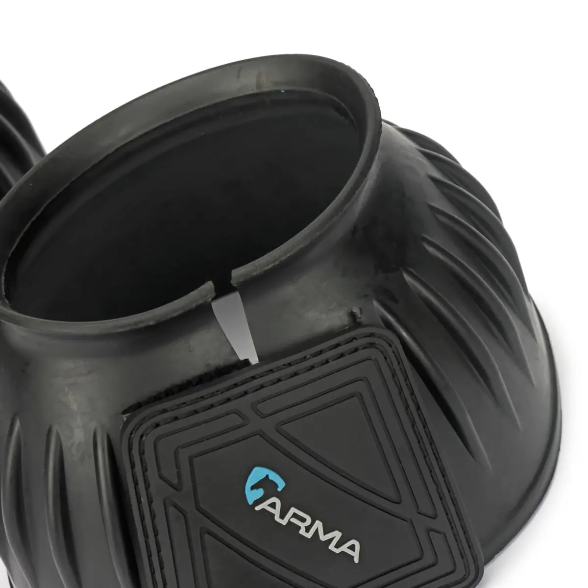 Shires Equine Horse Arma Overreach Bell Boots | Heavy-Duty Shock Absorbing Rubber (Full Size, Black) - view 4