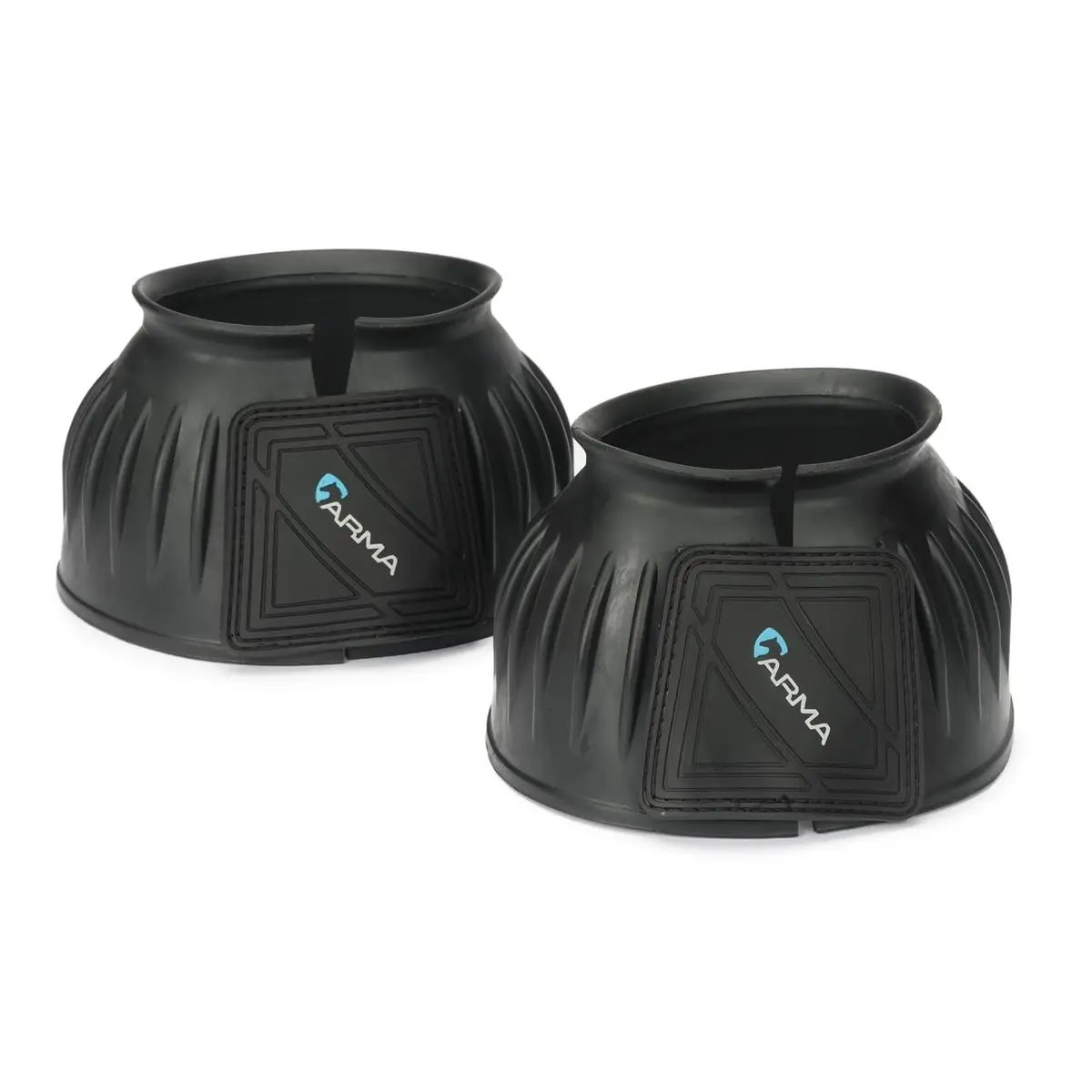 Shires Equine Horse Arma Overreach Bell Boots | Heavy-Duty Shock Absorbing Rubber (Full Size, Black) - main product image