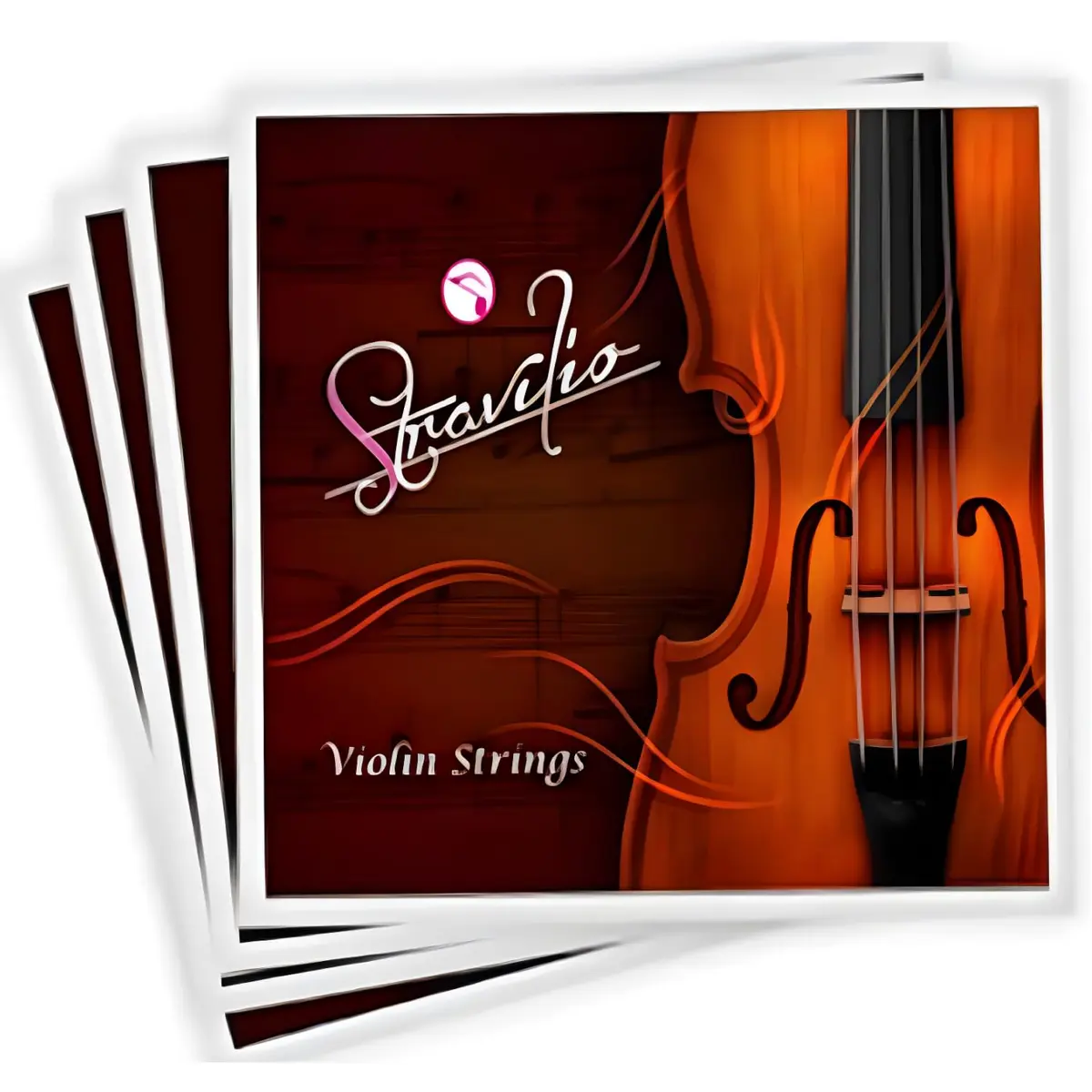 Stravilio Bronze Violin Strings Full Set (G-D-A-E) - Violin String with Ball Ends, Compatible with Violin Sizes 1/2 and 1/4, Perfect for Kids | Warm, Durable & Easy to Install - main product image