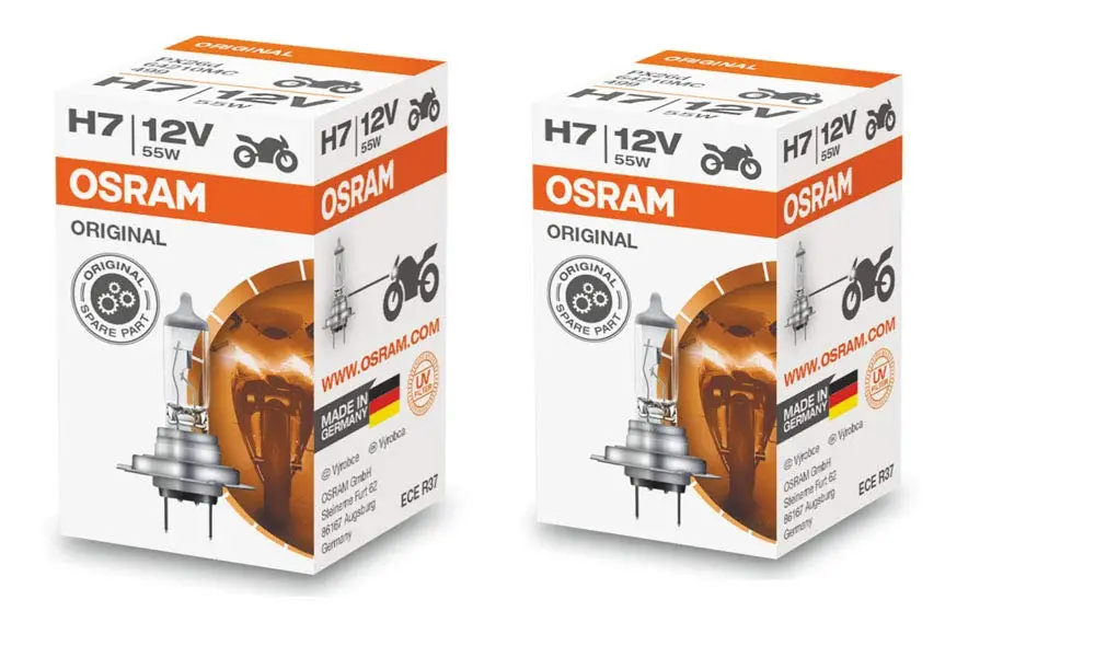 OSRAM H7 Halogen Headlight Bulbs 64210L 12V 55W (2-Pack) | Genuine German Halogen Performance - main product image