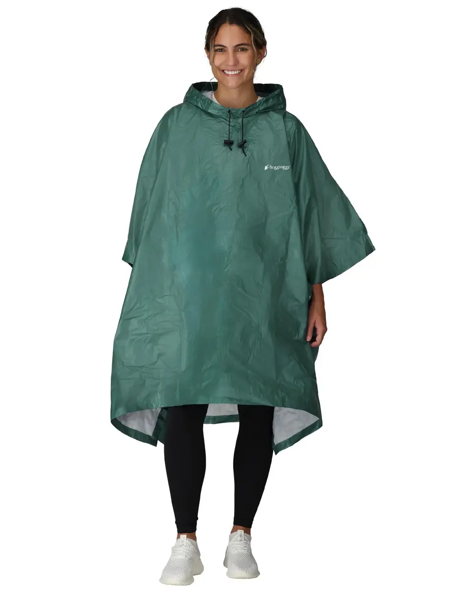 FROGG TOGGS Ultra-Lite2 Waterproof Breathable Poncho | Dark Green, One Size - main product image