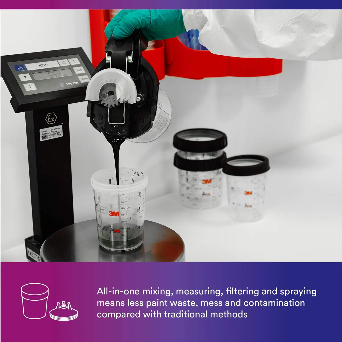 3M PPS Original Series Paint Spray Gun Cup Lids and Liners Kit, 16312 | Versatile, Less Waste, 13.5oz - view 6