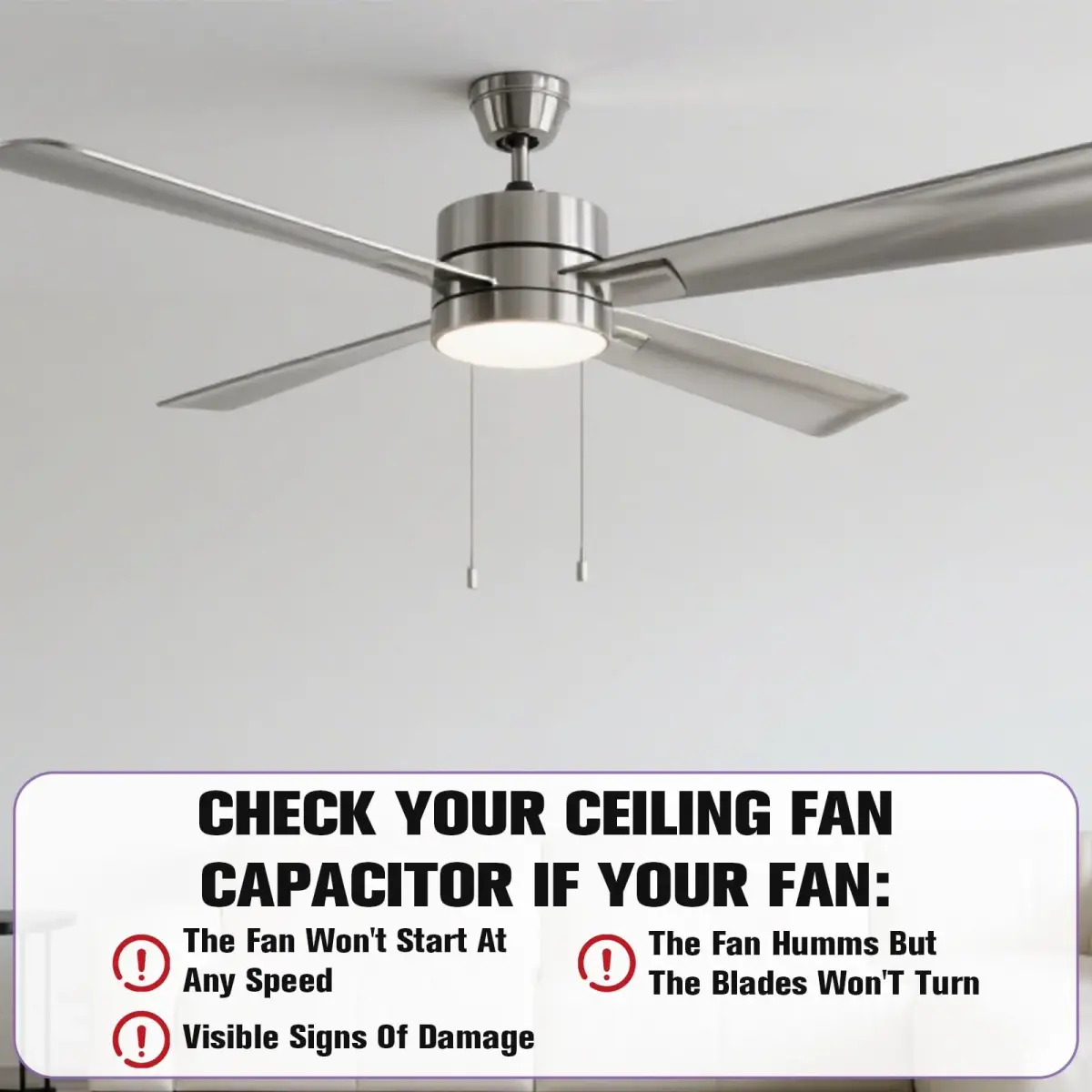 Podoy CBB61 Ceiling Fan Capacitor 1.5µf+2.5µf Dual Run 250V AC | 2-Pack Replacement for Motor Start - view 6